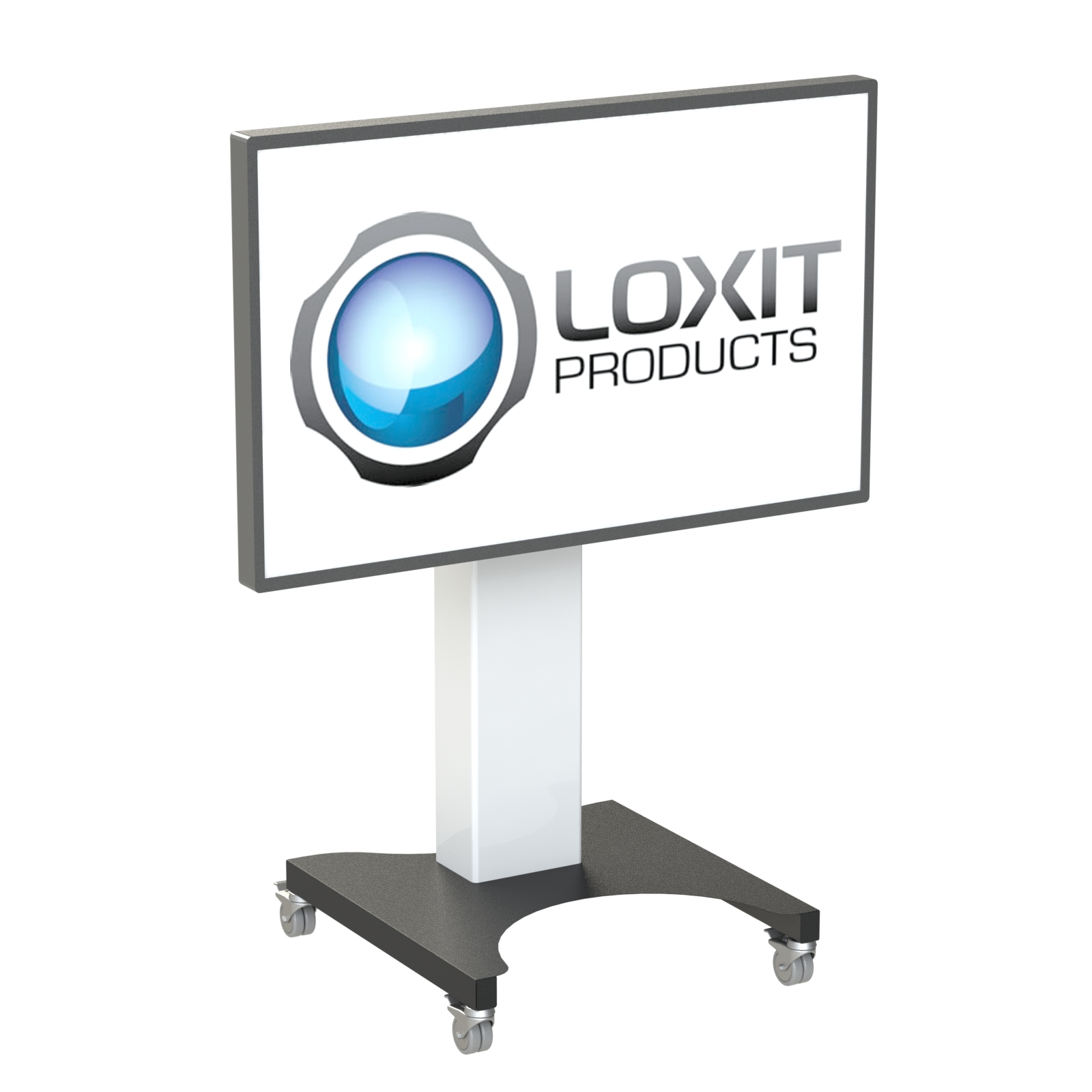 Loxit 8423 Fixed Ht Mono Screen Mount Trolley